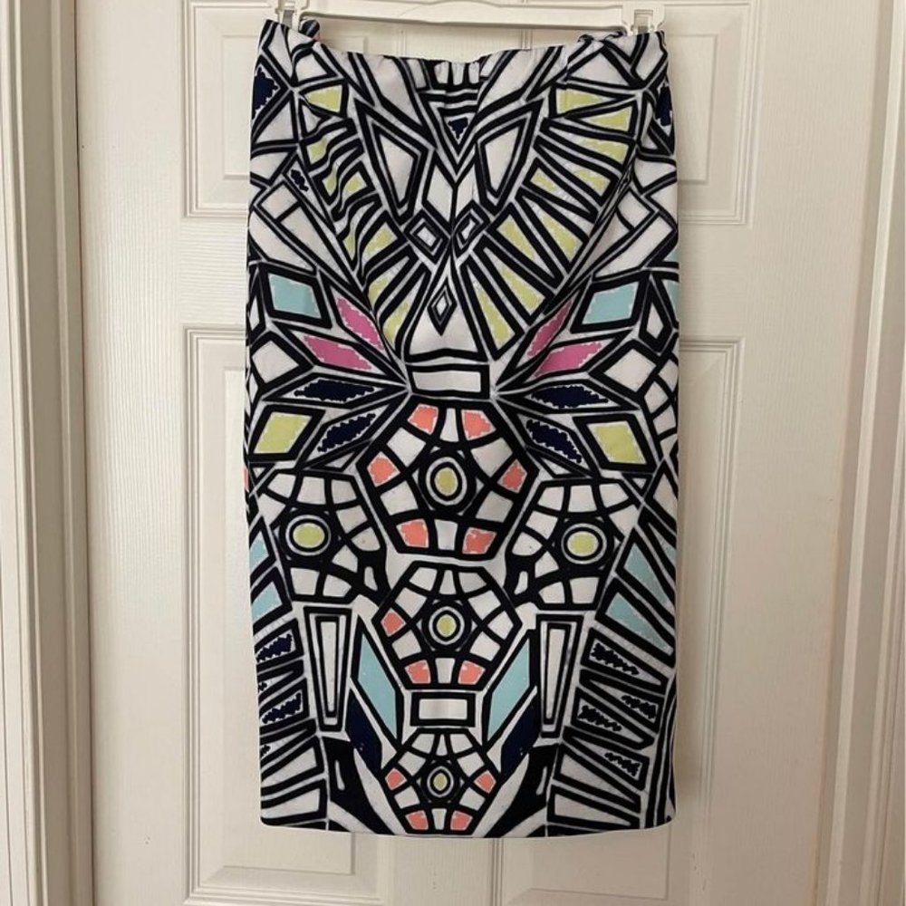 Eloquii Scuba Printed Pencil Skirt
